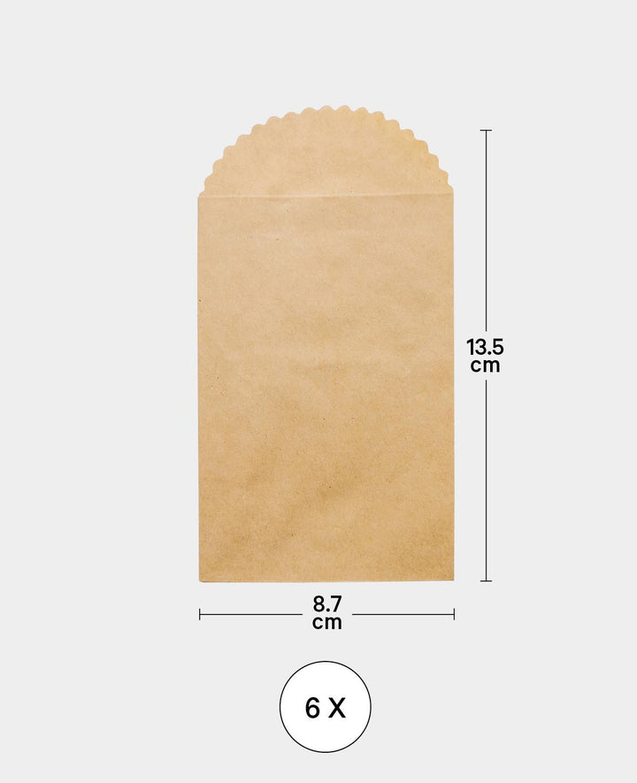 Papiertüten, braun, 6 Stück