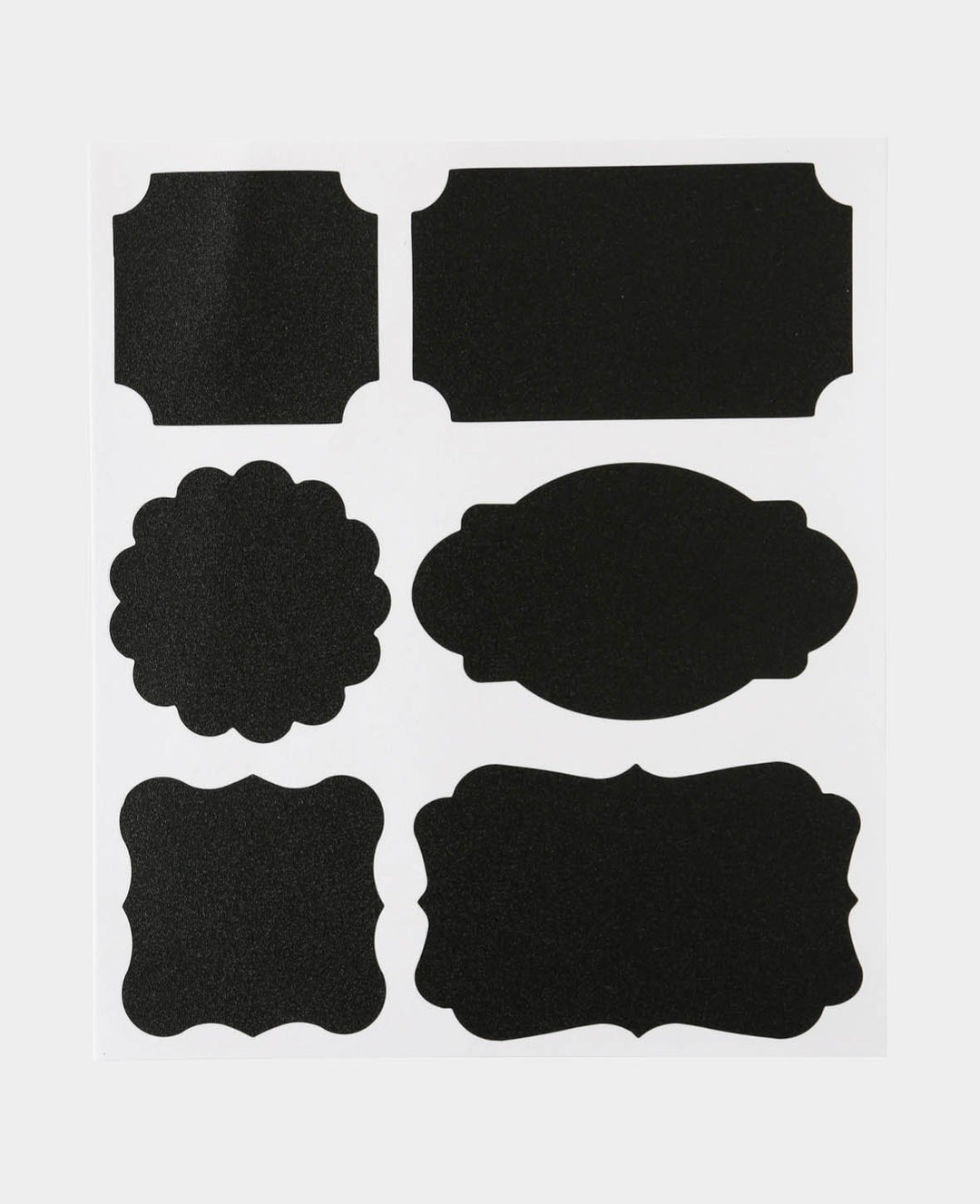 Chalkboard Sticker, Schwarz, 7 x 4 cm &amp; 4 x 4.2 cm, 4 Blatt
