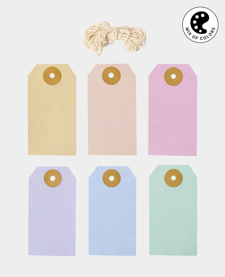 Geschenkanhänger Set Pastell, 24 Stk.
