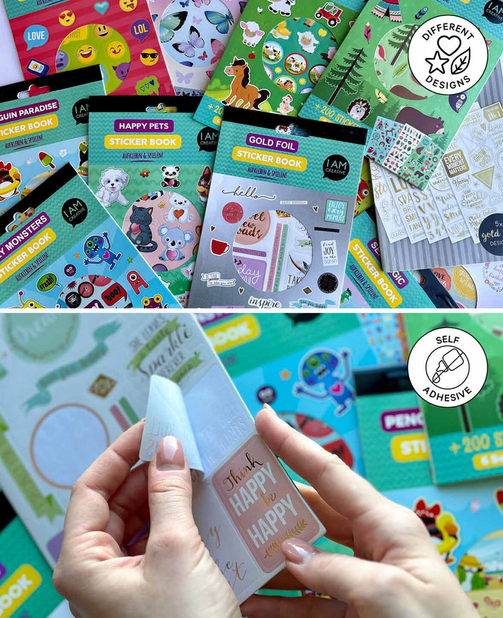Stickerbook Sprüche I, Bunt, 15 x 24 cm