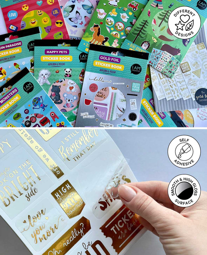 Stickerbook Sprüche II, Bunt, 15 x 24 cm