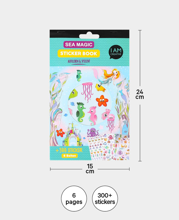 Stickerbook Sea Magic, Bunt, 15 x 24 cm