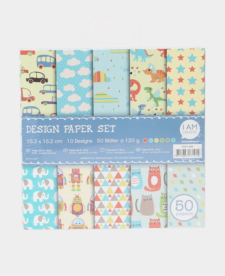 Designer Paper Set III, paper pad, 6 x 6 inches, 120 gsm, 50 sheets