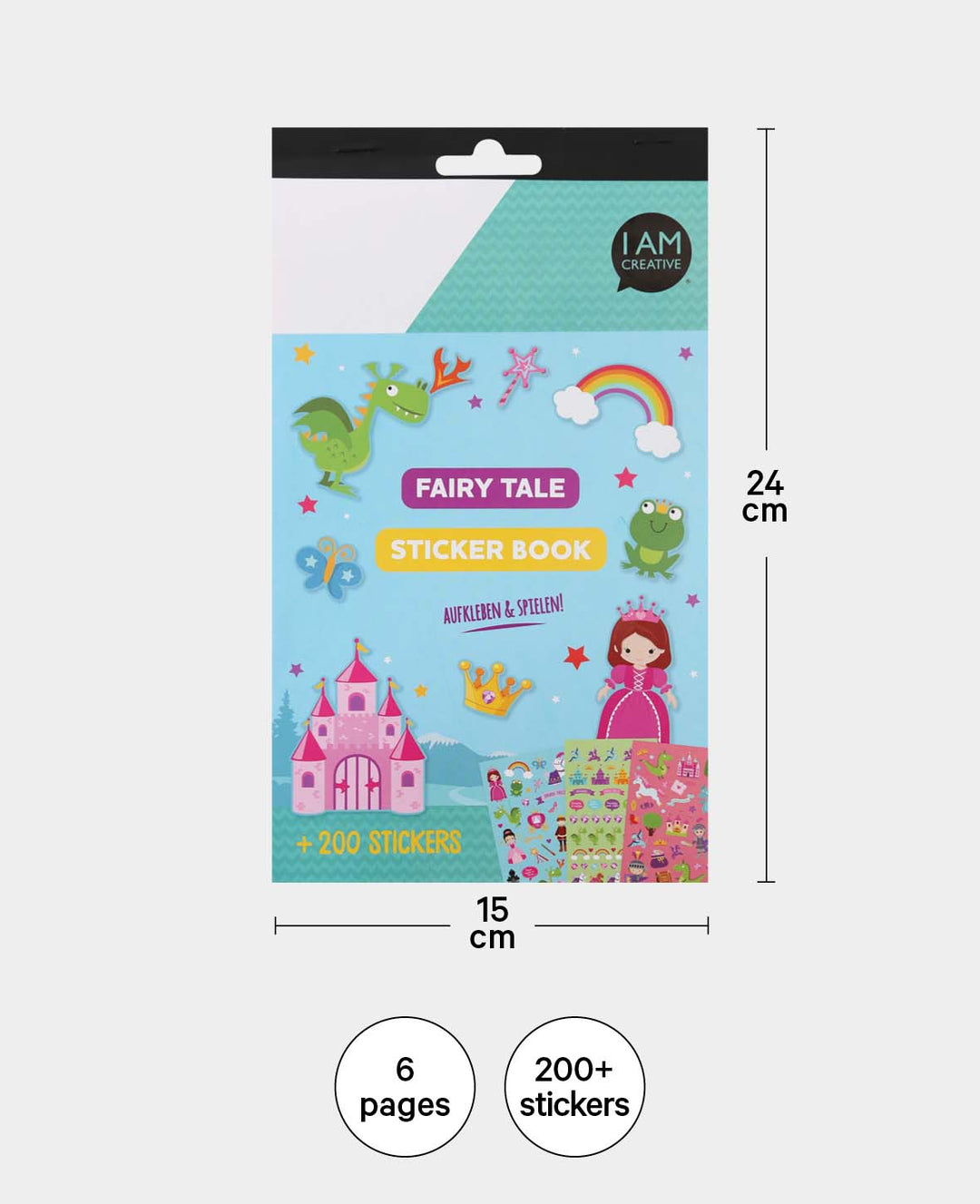 Sticker Book Fairy Tale, Colorful, 15 x 24 cm