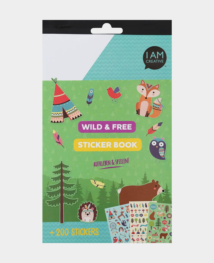 Stickerbook Wild &amp; Free, Bunt, 15 x 24 cm