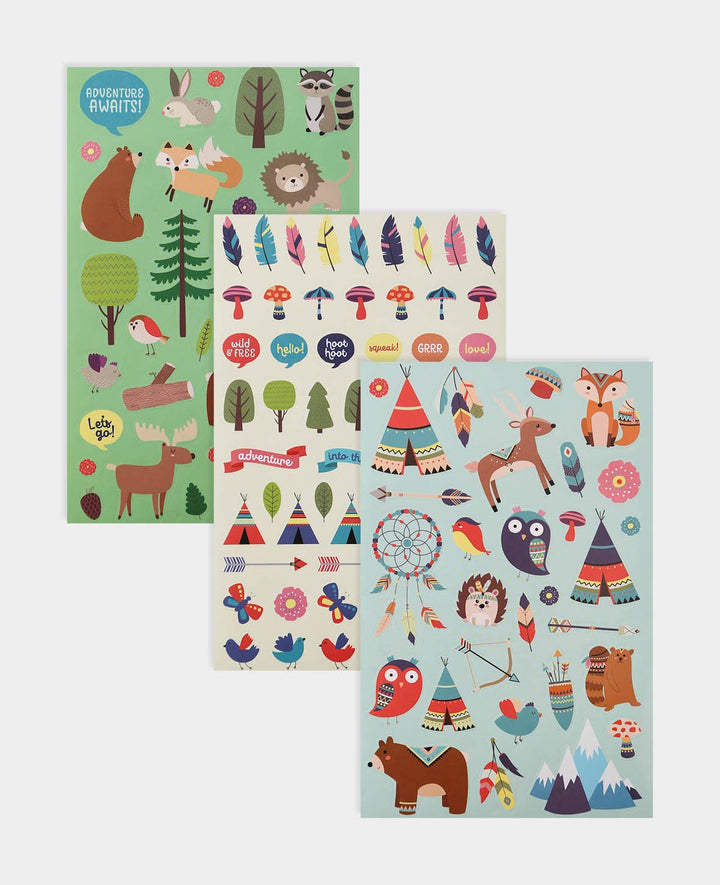 Stickerbook Wild &amp; Free, Bunt, 15 x 24 cm