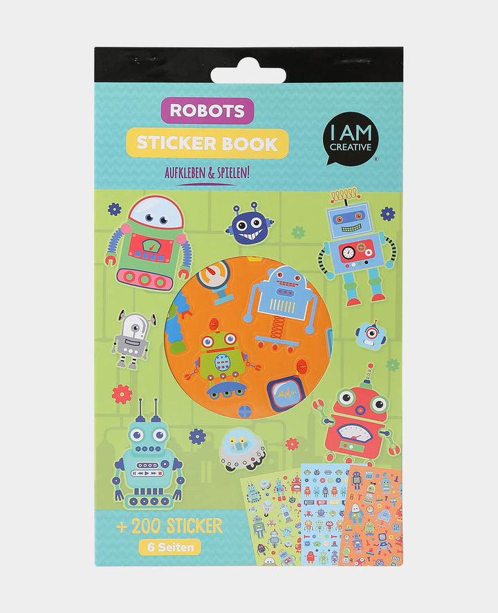 Sticker Book Robots, Colorful, 15 x 24 cm