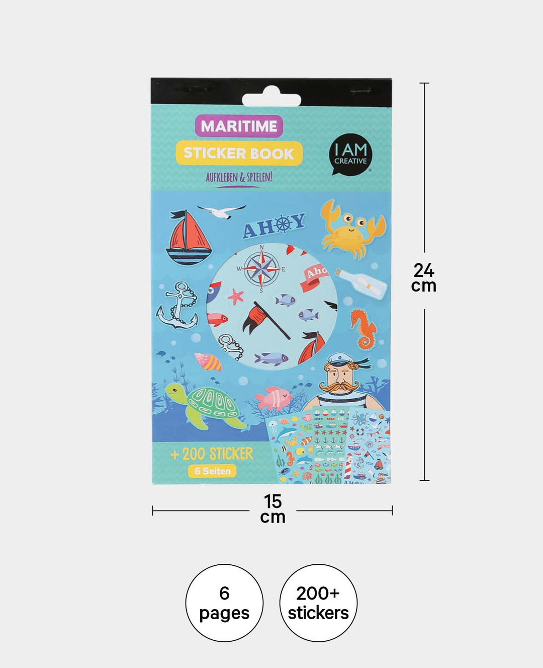 Sticker Book Maritime, Colorful, 15 x 24 cm