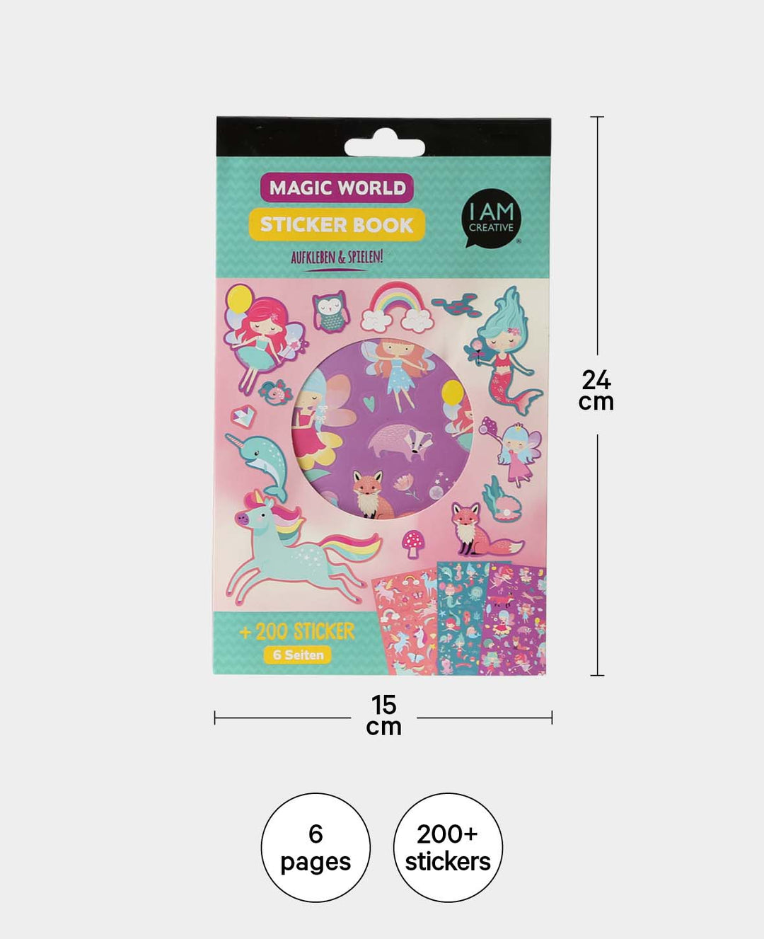 Stickerbook Zauberwelt, Bunt, 15 x 24 cm