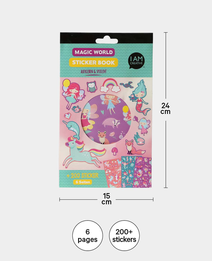 Stickerbook Zauberwelt, Bunt, 15 x 24 cm