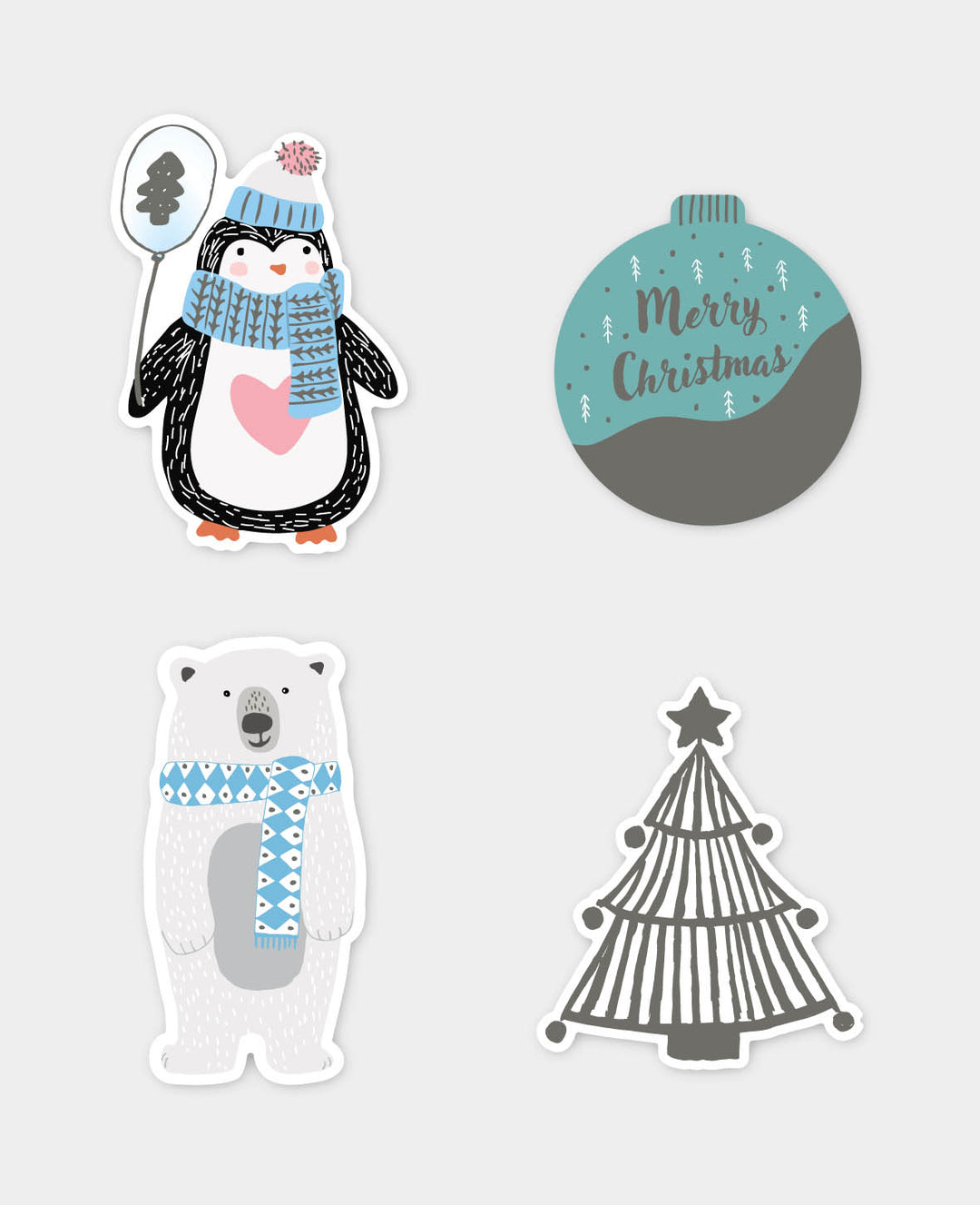 Sticker Set X-Mas II, 4 sheets