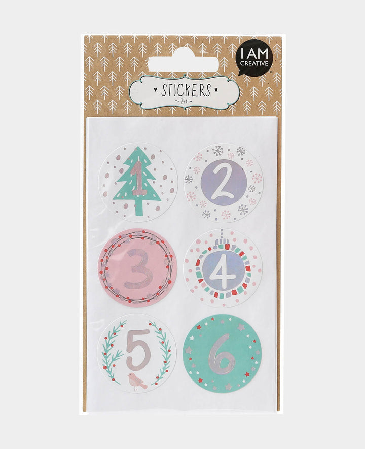 Adventskalendersticker, pastell
