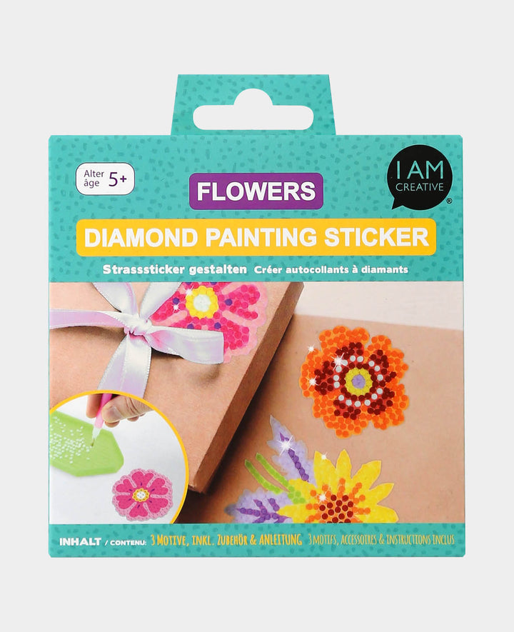 Diamond Painting Sticker Flowers, Blumen, inkl. Zubehör &amp; Anleitung