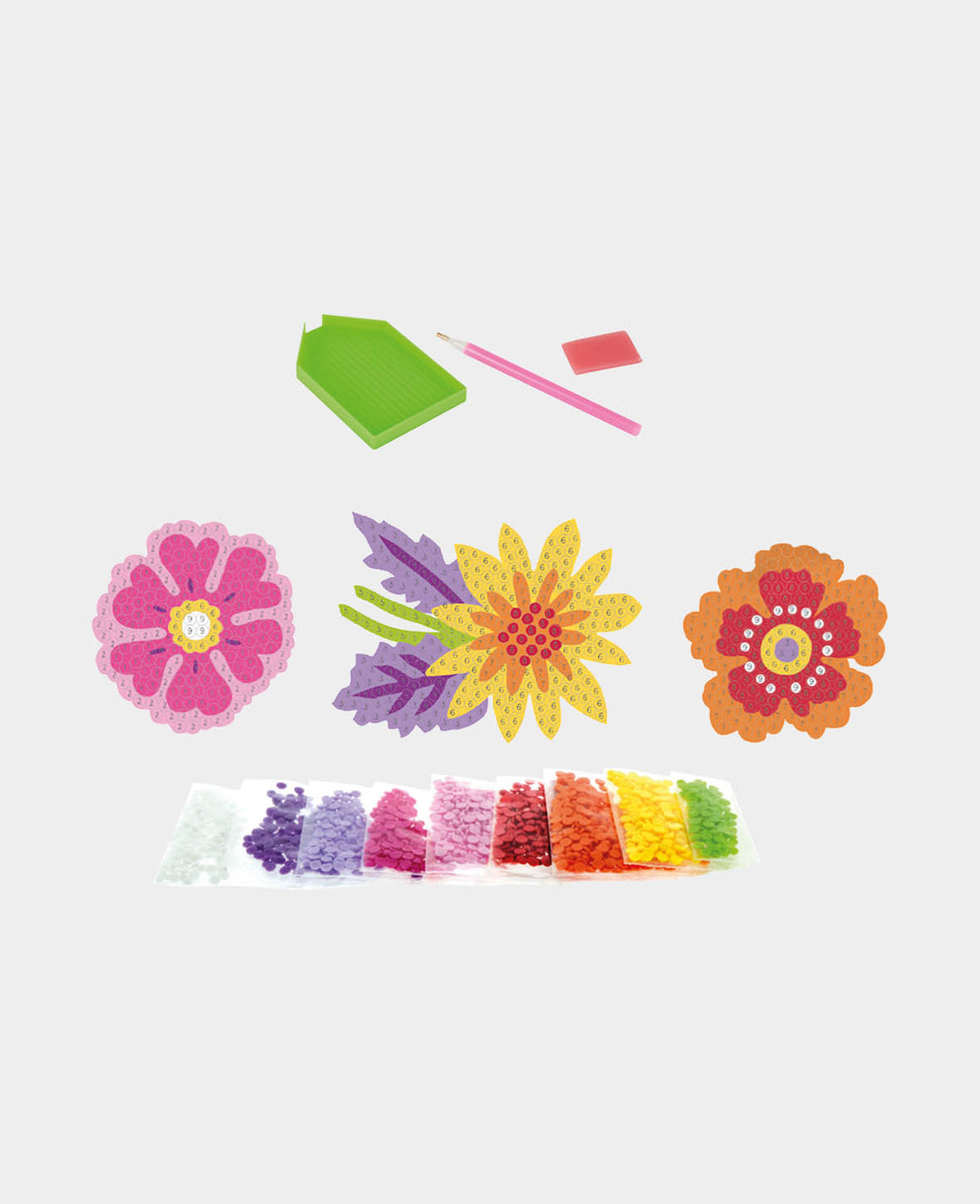Diamond Painting Sticker Flowers, Blumen, inkl. Zubehör &amp; Anleitung