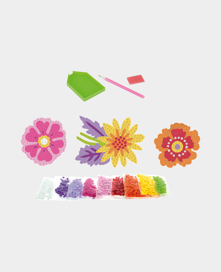 Diamond Painting Sticker Flowers, Blumen, inkl. Zubehör &amp; Anleitung