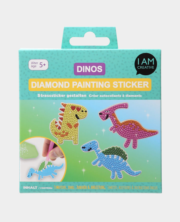 Diamond Painting Sticker Dinos, inkl. Zubehör &amp; Anleitung