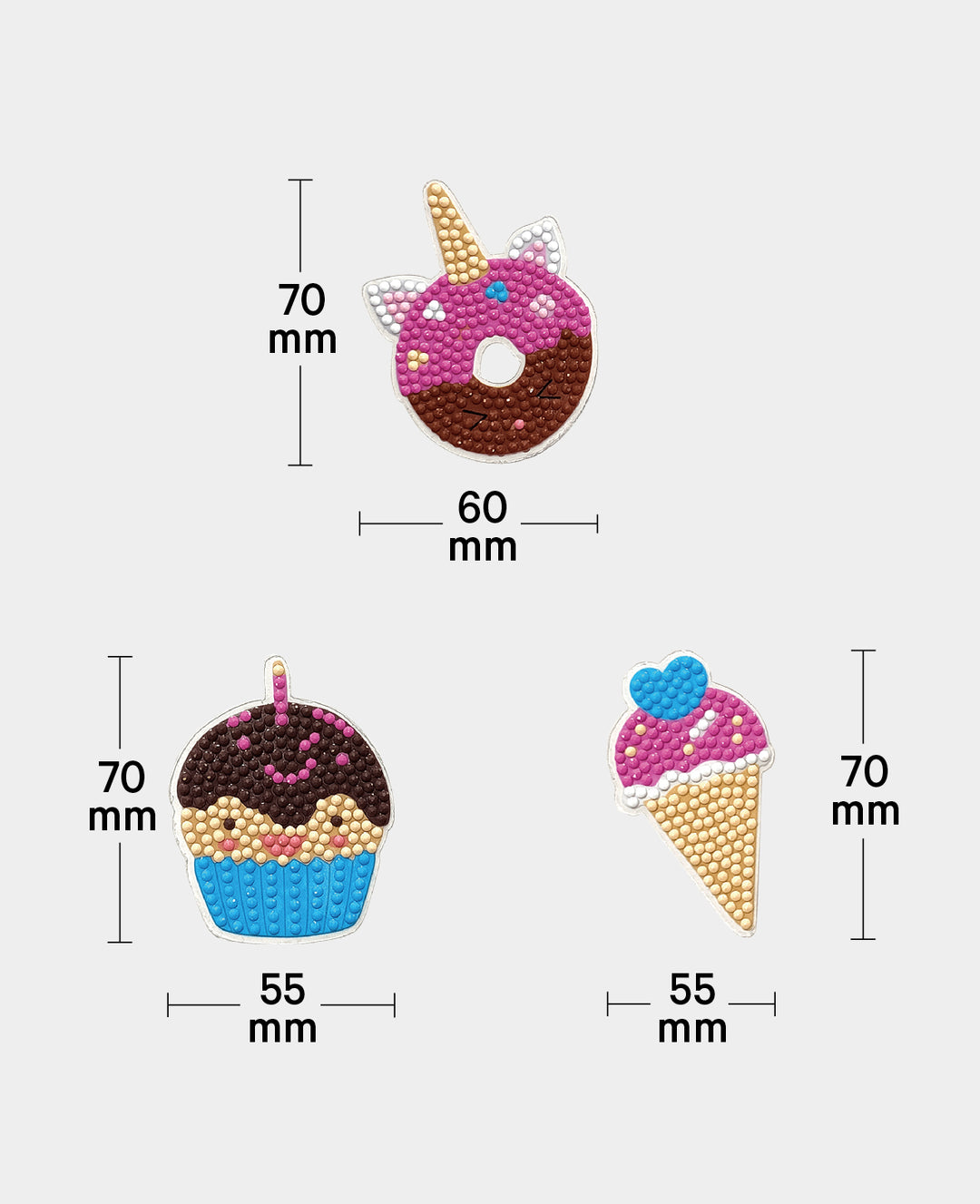 Diamond Painting Sticker Sweets, incl. accessories &amp; instructions
