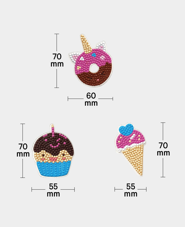 Diamond Painting Sticker Sweets, incl. accessories &amp; instructions