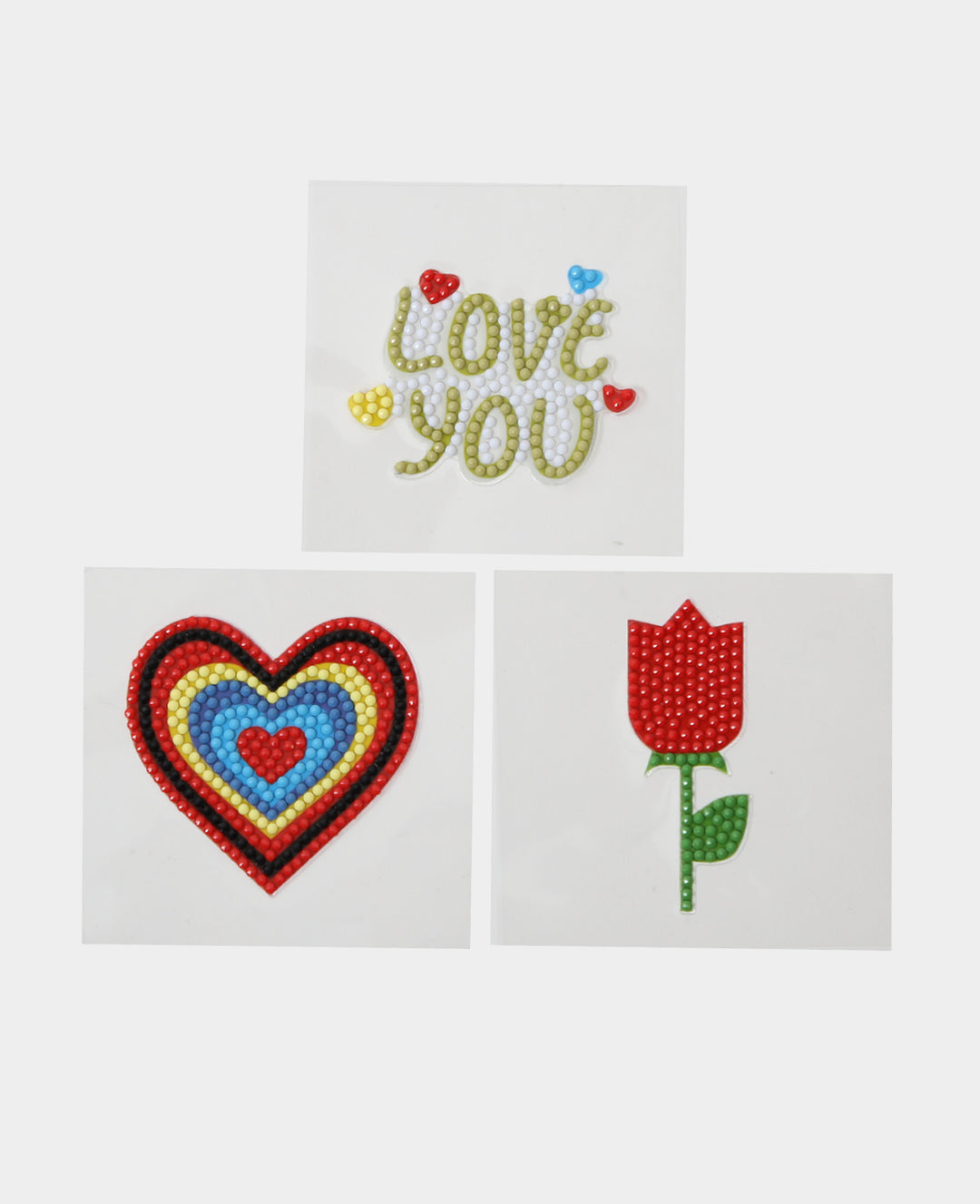 Diamond Painting Sticker Love, "Love you" Schriftzug, inkl.  Zubehör &amp;  Anleitung