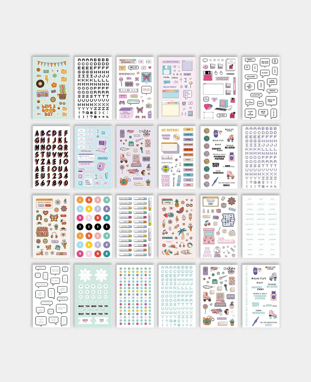 Planner Stickerbook II, Bunt, 12 x 21 cm