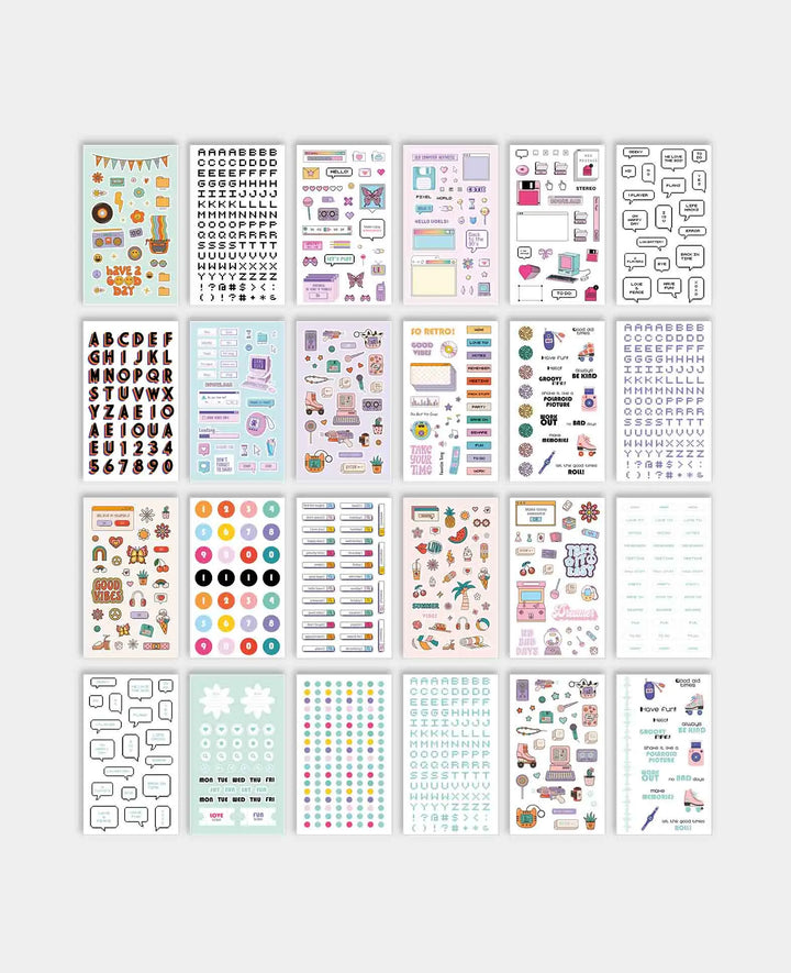 Planner Stickerbook II, Bunt, 12 x 21 cm