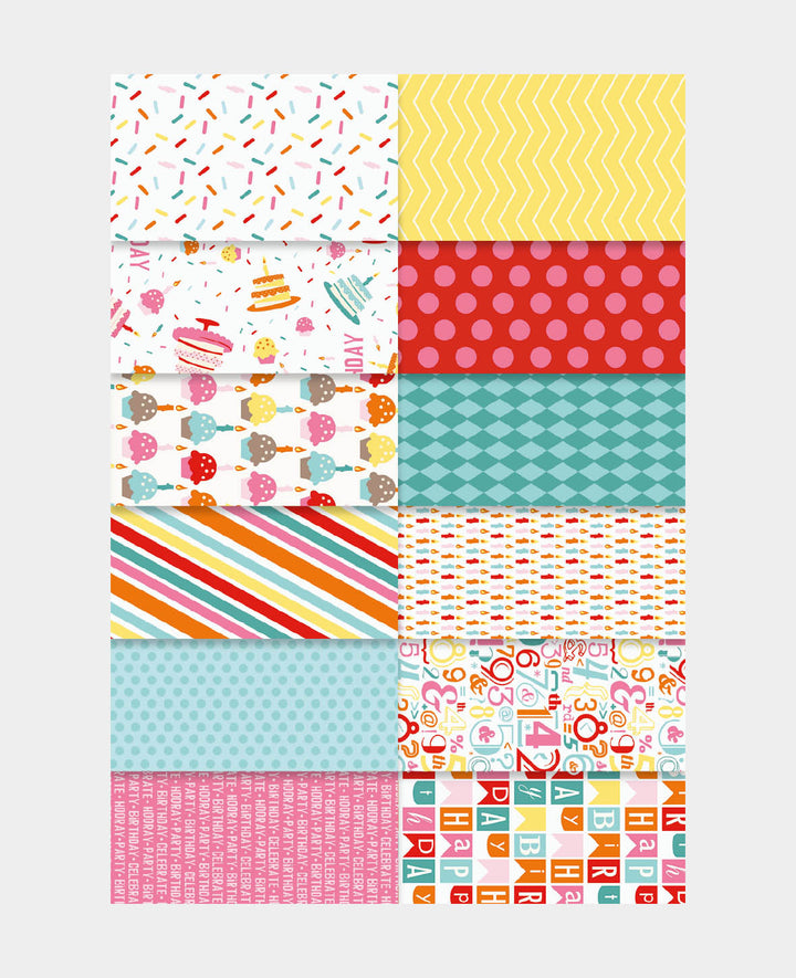 Paper pad I, with double-sided printed sheets in 12 different designs, 30.5 × 30.5 cm, 200 g/m², 24 sheets