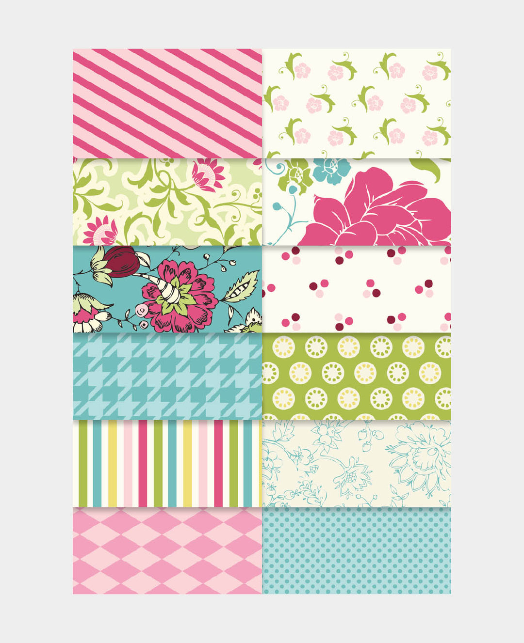 Paper Pad II, with double-sided printed paper sheets in 12 different designs, 30.5 × 30.5 cm, 200 gsm, 24 sheets