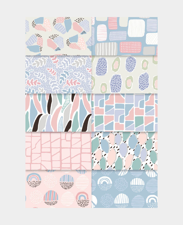 Design Papier Set Graphik, Papierblock, 15.2 x 15.2 cm, 120 g/m², 50 Blätter