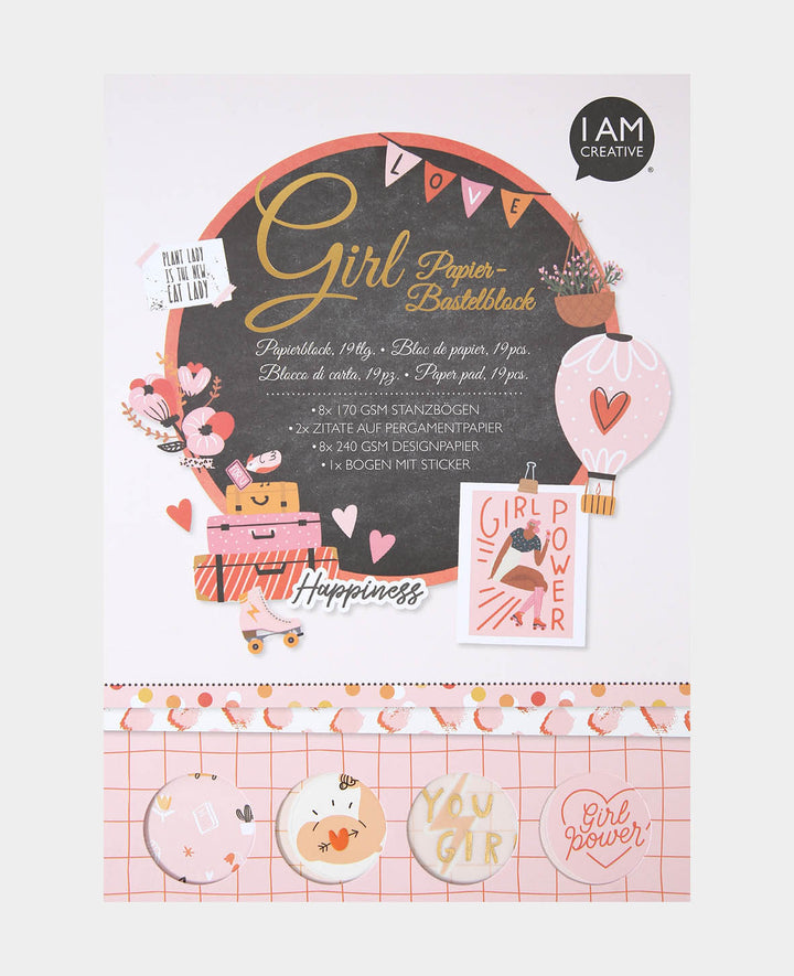 Paper Craft Block Girl, A4, 19 pcs.