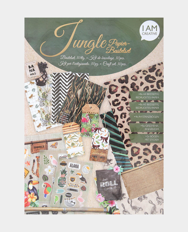 Paper Craft Set Jungle, A4 &amp; A5, 30 pcs.