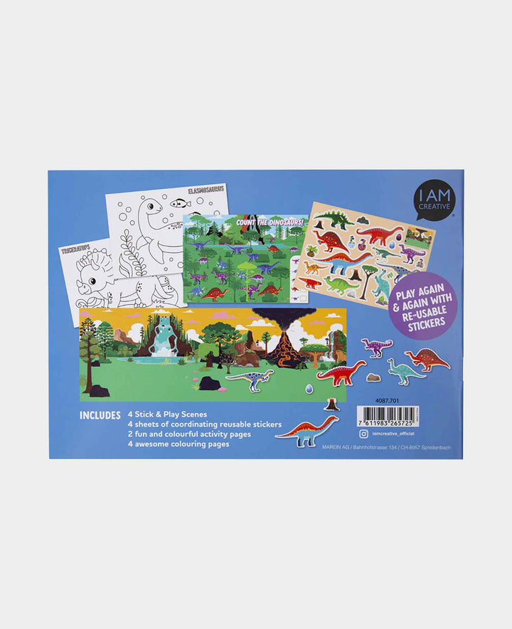 Stick and Play-Buch Dino, A5, 1 Buch