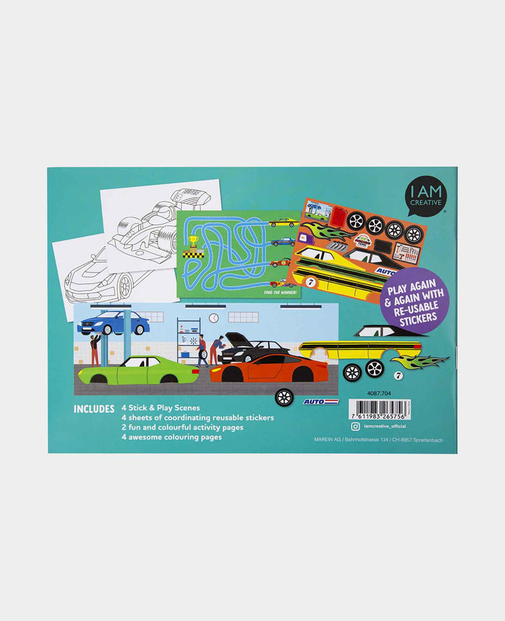 Livre Stick and Play Cars, A5, 1 livre
