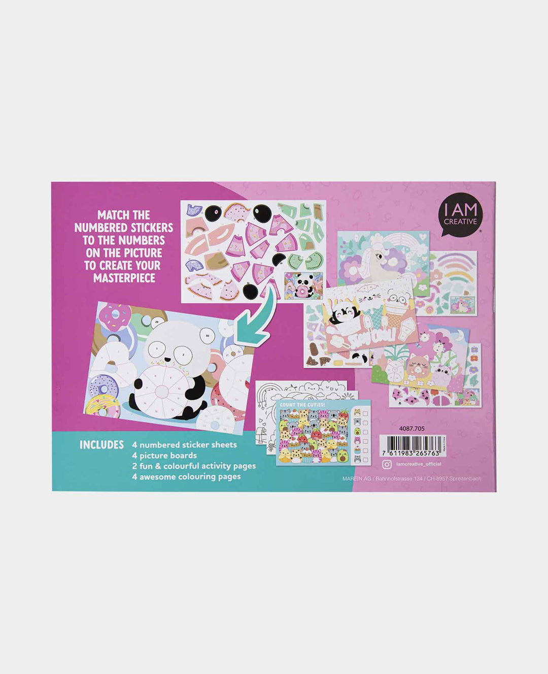Sticker by Numbers Cute, A5, 1 Book