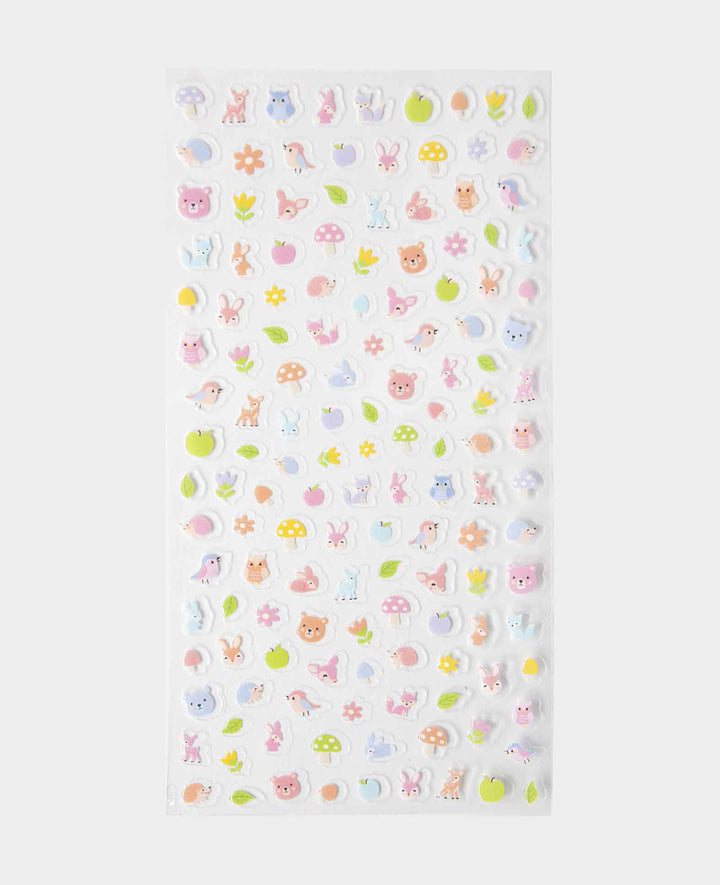 Mini-Sticker Cute Animal, 9 x 21 cm, 1 Bogen