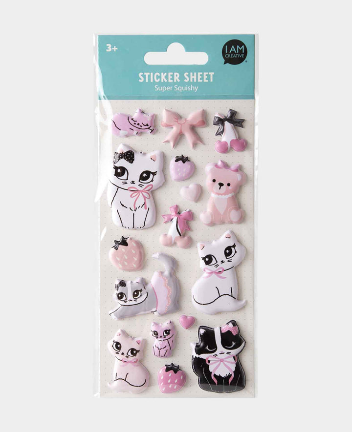 Sticker Puffy Cat, 9 x 21 cm, 1 sheet