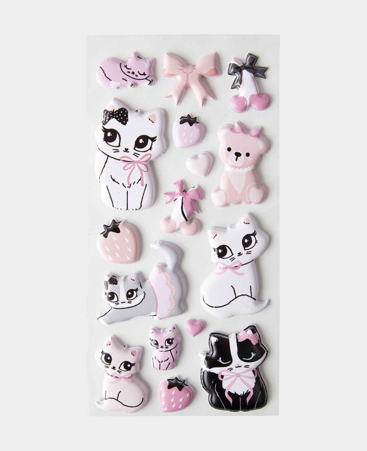 Sticker Puffy Cat, 9 x 21 cm, 1 sheet