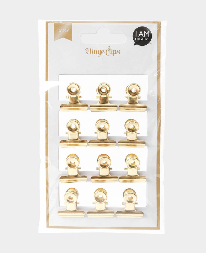 Clips, gold, 12 pieces, Set II