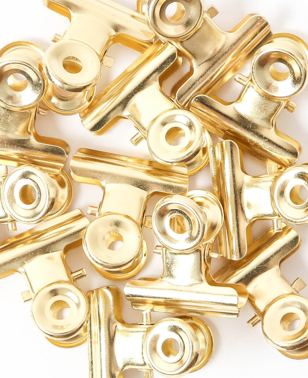 Clips, gold, 12 pieces, Set II