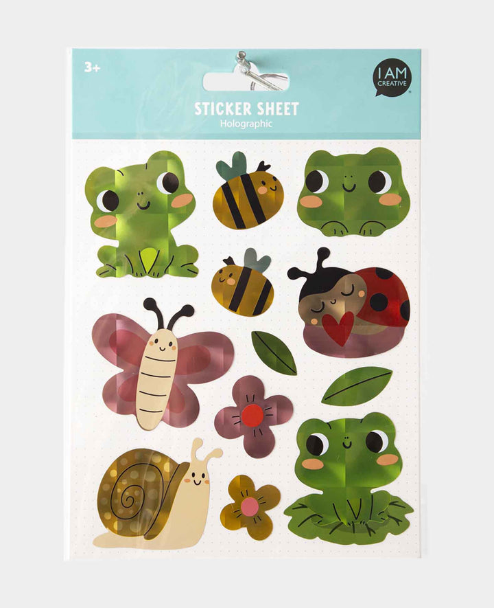Sticker Holograph Frosch, A5, 1 Bogen
