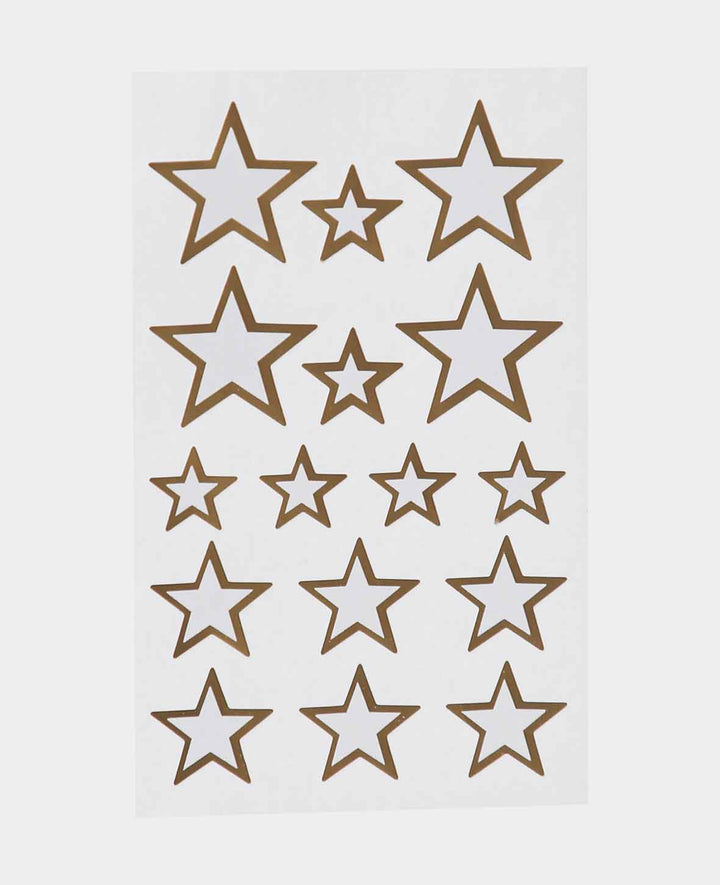 Sticker Stern, Gold, ø 17, 20, 32 mm, 4 Blatt, 64 Stk.