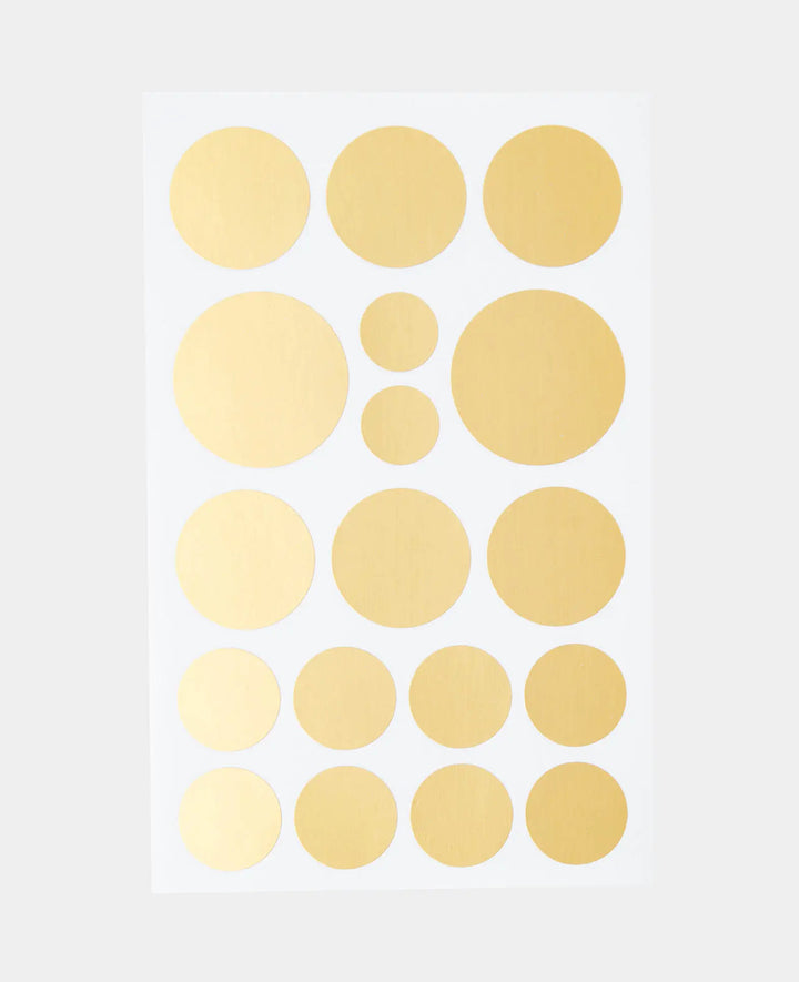 Autocollant points dorés, or, 9,5 x 15 cm, 4 feuilles
