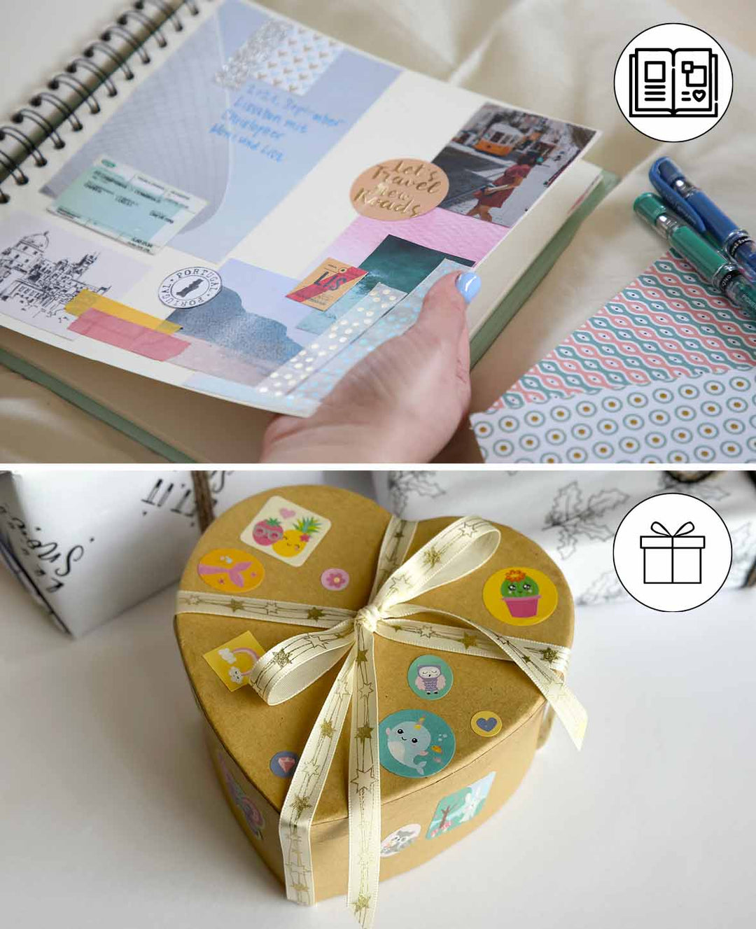 Stickerbook Happiness, Bunt, 15 x 24 cm