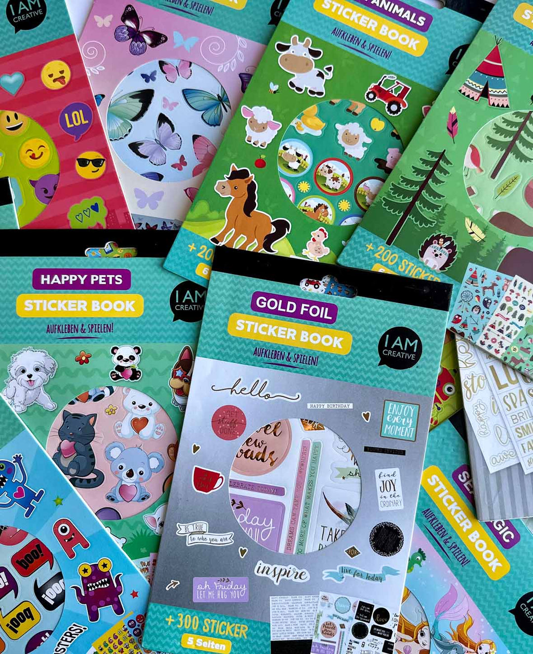 Stickerbook Wild &amp; Free, Bunt, 15 x 24 cm