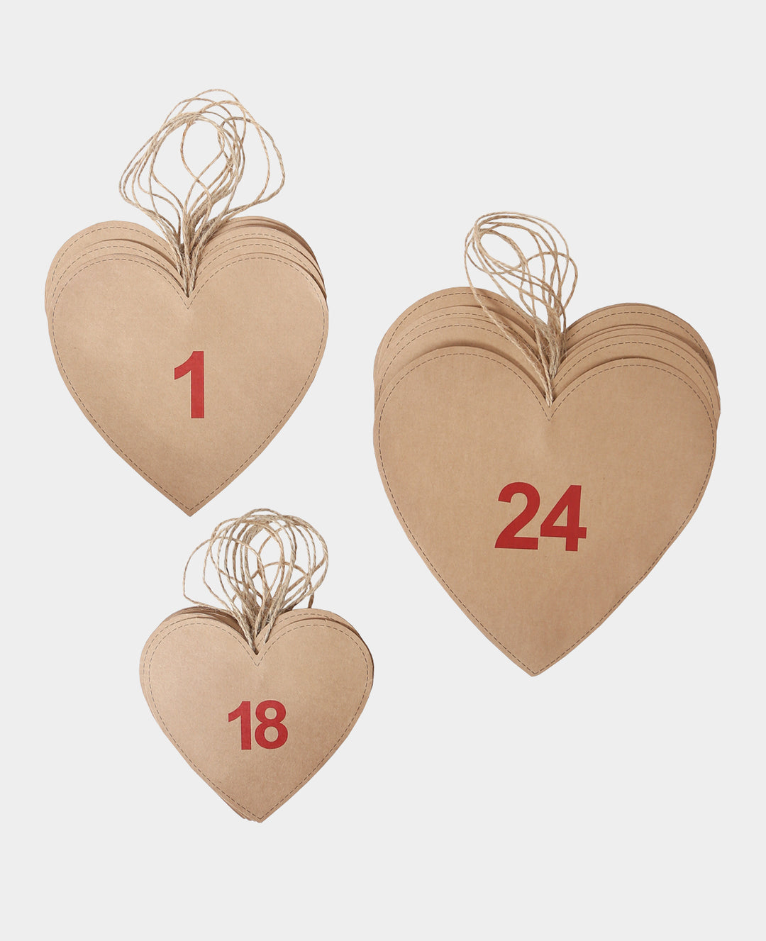 Adventskalender Herz, 24 Stk.