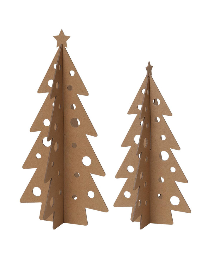 DIY Christmas Tree Set, Brown, 4-piece.