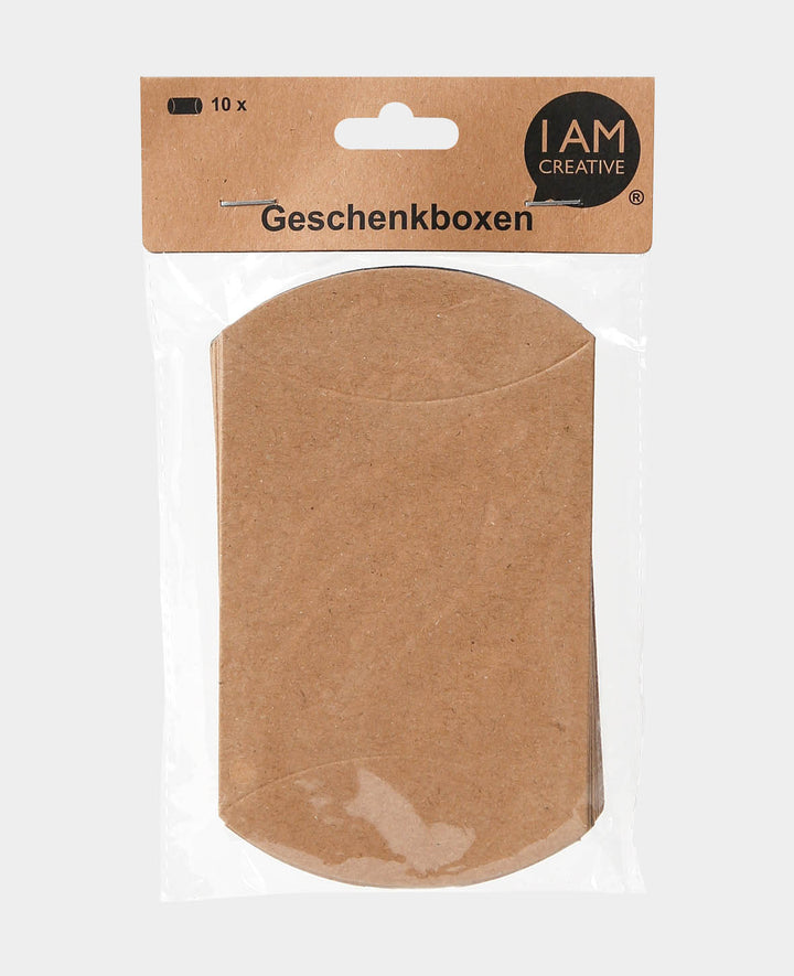 Geschenkboxen, lebensmittelzertifiziert, braun 8.5 x 14 cm, 10 Stk.