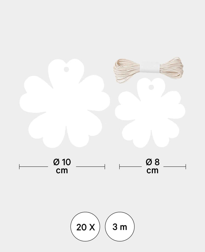 BOHO Tag, Blume, 20 S &amp; 3m Schnur