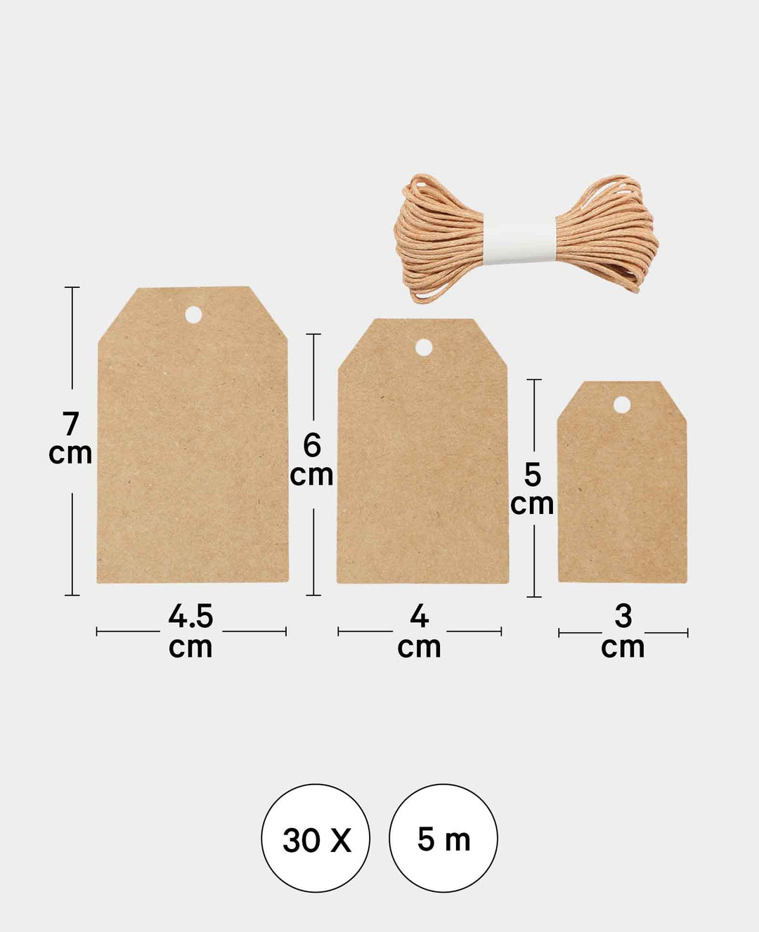 Geschenkanhänger Set I, 30 Stk.