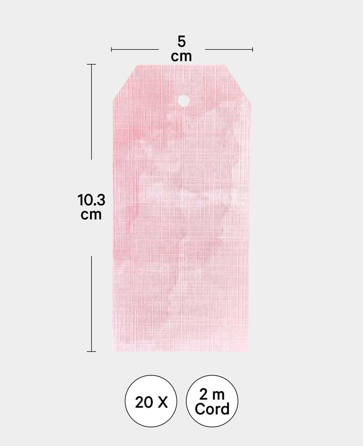 Geschenkanhänger Aquarell Optik, Rosa, 5 x 10.3 cm, 20 Stk.