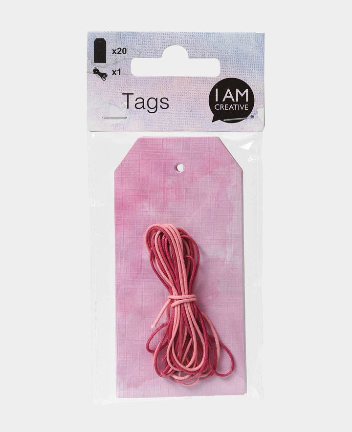 Geschenkanhänger Aquarell Optik, Pink, 5 x 10.3 cm, 20 Stk.